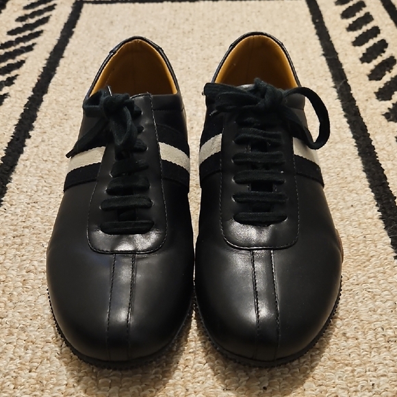 Bally Black Sneakers with White Stripe - Picture 2 of 8